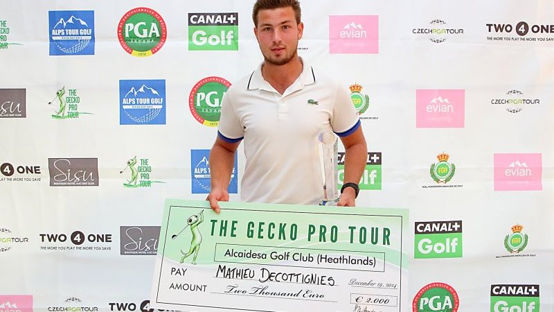  Mathieu Decottignies, campeón del torneo de The Gecko Pro Tour 2014/15 en Alcaidesa Golf Links  - La Hacienda Alcaidesa Links Golf Resort