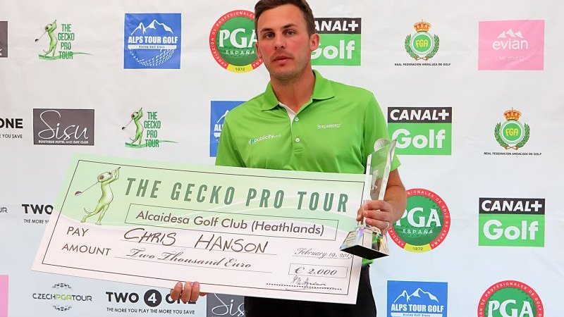  Chris Hanson, campeón del torneo de  The Gecko Pro Tour 2014/15 en Alcaidesa Links Golf Resort - Alcaidesa Links Golf Resort