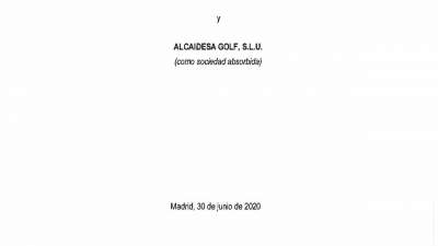 Imagen de Fusión Alcaidesa Golf S.L.U en favor de Alcaidesa Holding S.A.U | La Hacienda Alcaidesa Links Golf Resort