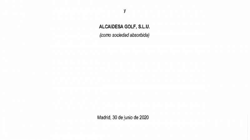  Fusión Alcaidesa Golf S.L.U en favor de Alcaidesa Holding S.A.U - La Hacienda Alcaidesa Links Golf Resort